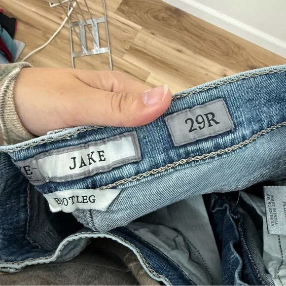 BKE Men's Jake Blue Distressed Slim Jeans F16 - Picture 7 of 9